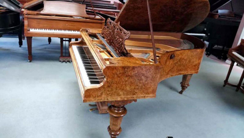 Bechstein Model V 6'7" Burled Walnut - Image 12