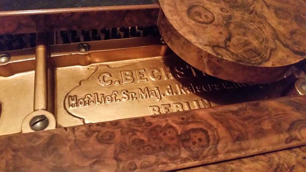 Bechstein Model V 6'7" Burled Walnut - Image 2