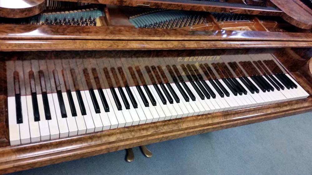 Bechstein Model V 6'7" Burled Walnut - Image 11