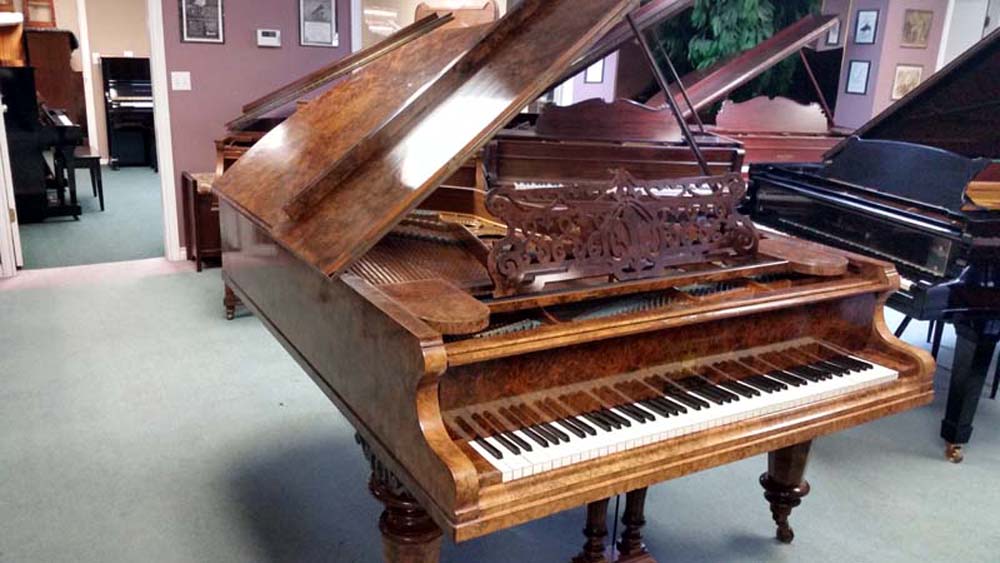 Bechstein Model V 6'7" Burled Walnut - Image 10