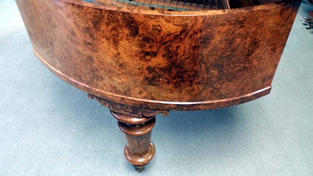 Bechstein Model V 6'7" Burled Walnut - Image 8