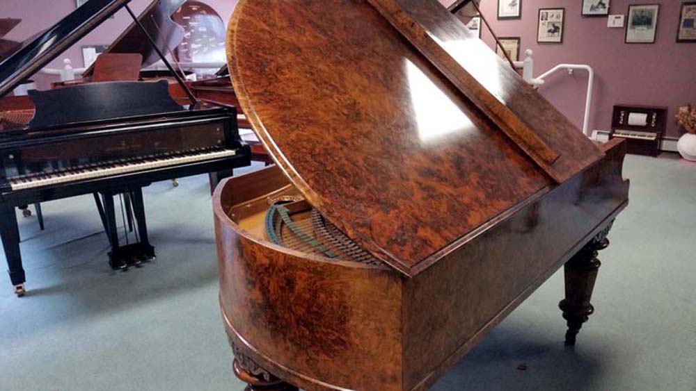 Bechstein Model V 6'7" Burled Walnut - Image 6