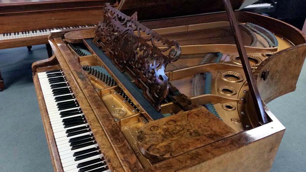 Bechstein Model V 6'7" Burled Walnut - Image 5