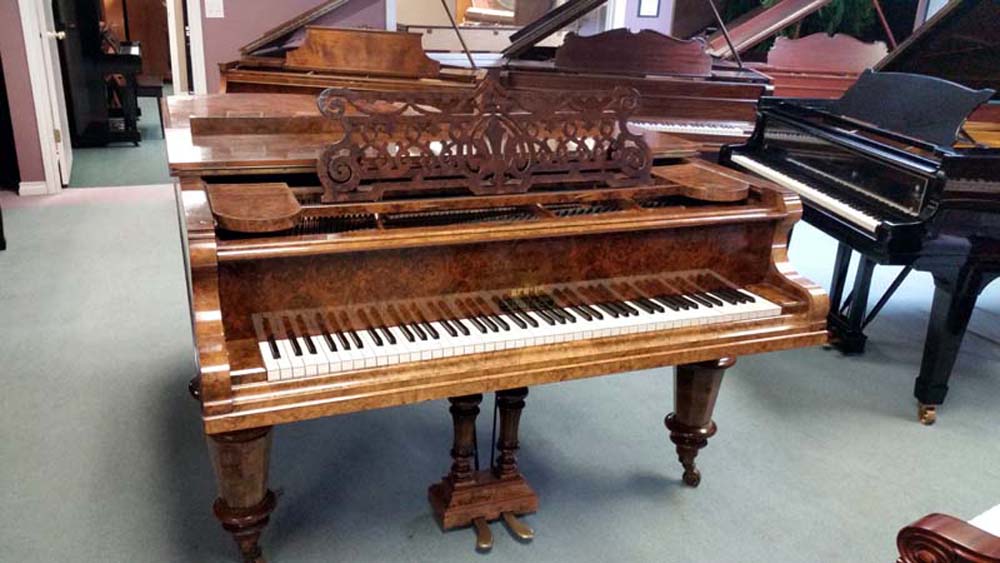 Bechstein Model V 6'7" Burled Walnut - Image 4